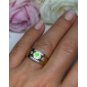 925 Sterling Silver Gold Plated CZ Ring Size 7