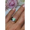 925 Sterling Silver Gold Plated CZ Ring Size 7