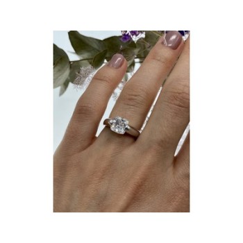 925 Sterling Silver CZ Ring Size 6.5