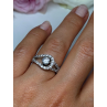 925 Sterling Silver White Topaz Ring Size 6