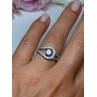 925 Sterling Silver White Topaz Ring Size 6