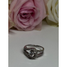 925 Sterling Silver White Topaz Ring Size 6