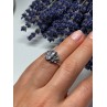 925 Sterling Silver CZ & Marcasite Ring Size 5