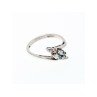 925 Sterling Silver Topaz & CZ Ring Size 7