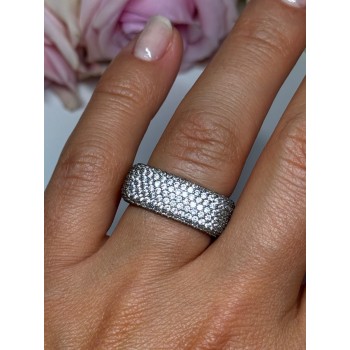 925 Sterling Silver CZ Ring Size 6