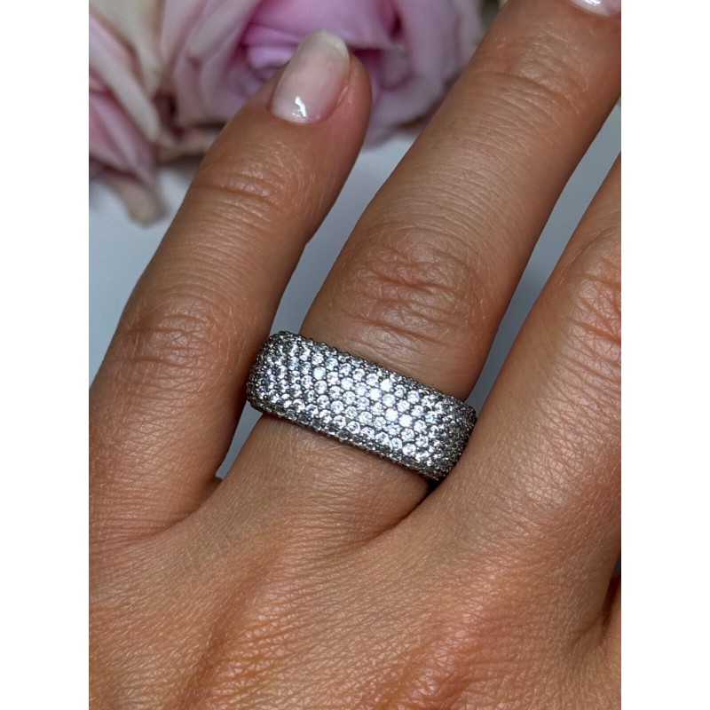 925 Sterling Silver CZ Ring Size 6