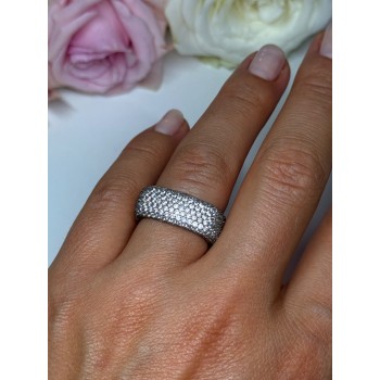 925 Sterling Silver CZ Ring Size 6