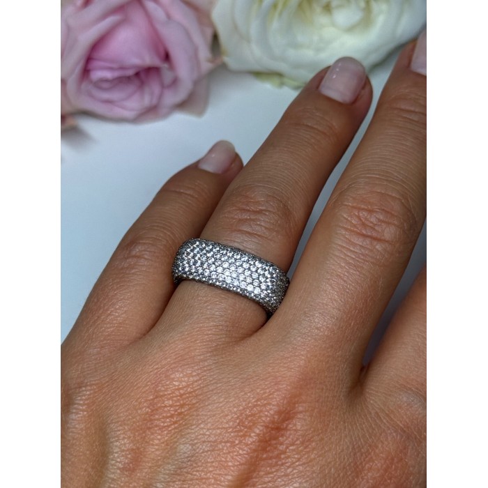925 Sterling Silver CZ Ring Size 6