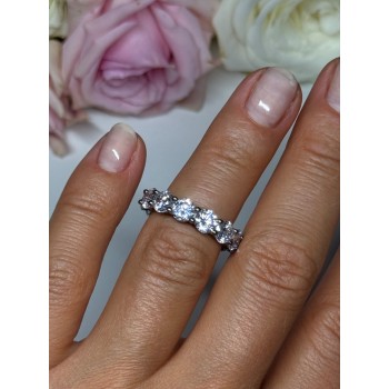 925 Sterling Silver CZ Ring Size 4