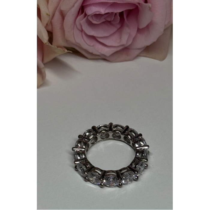 925 Sterling Silver CZ Ring Size 4