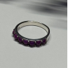 925 Sterling Silver Purple Agate Ring Size 6