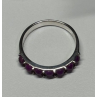 925 Sterling Silver Purple Agate Ring Size 6
