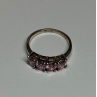 925 Sterling Silver Pink CZ Ring Size 5