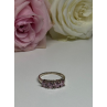 925 Sterling Silver Pink CZ Ring Size 5