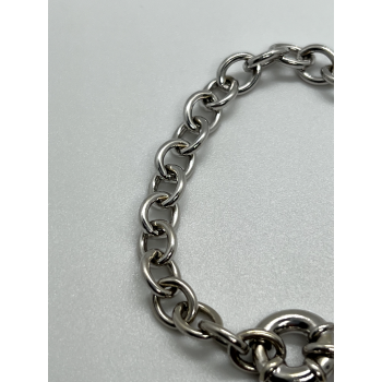 925 STERLING SILVER  PINK TOPAZ HEART BRACELET