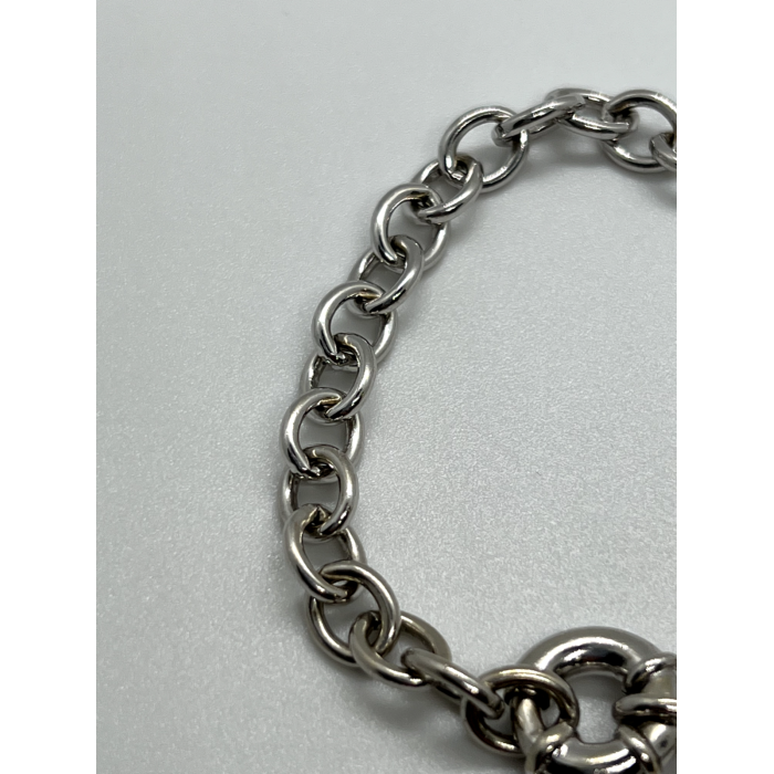 925 STERLING SILVER  PINK TOPAZ HEART BRACELET