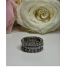 925 Sterling Silver CZ Triple Ring Size 5