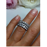 925 Sterling Silver CZ Triple Ring Size 5