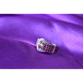 925 Sterling Silver Pink Spinel & White Sapphire 