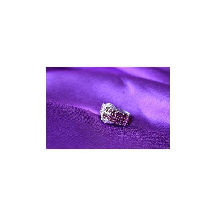 925 Sterling Silver Pink Spinel & White Sapphire 