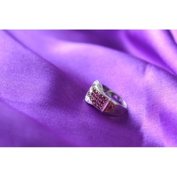 925 Sterling Silver Pink Spinel & White Sapphire 