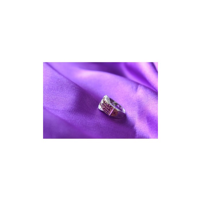 925 Sterling Silver Pink Spinel & White Sapphire 