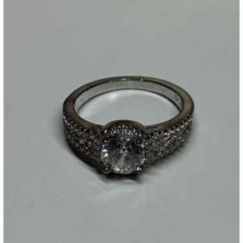 925 Sterling Silver CZ Ring Size 5