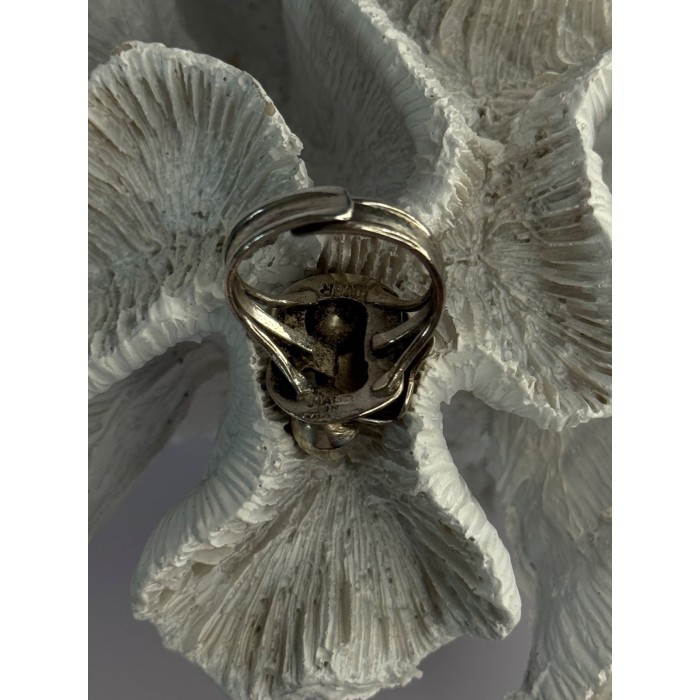 Vintage 925 Sterling Silver Amethyst Ring Adjustable