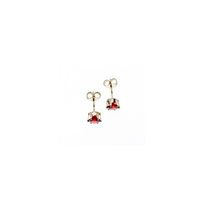 925 Sterling Silver Garnet Earrings