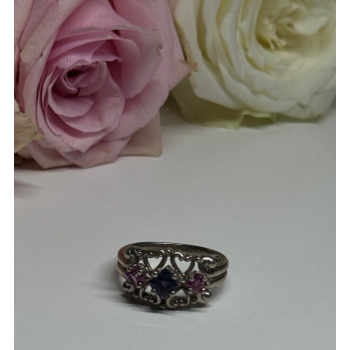 925 Sterling Silver Spinel Ring Size 6