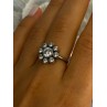 925 Sterling Silver CZ Flower Ring Size 9