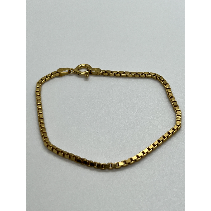 925 Sterling Silver Gold Plated Bracelet Italy