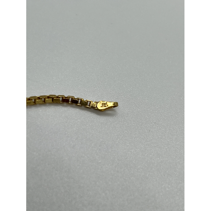 925 Sterling Silver Gold Plated Bracelet Italy