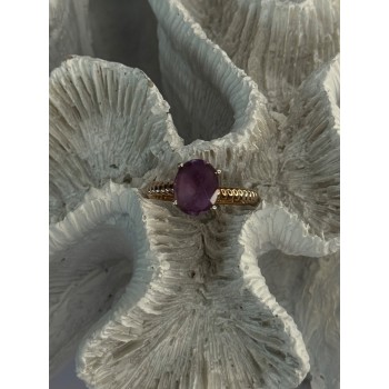 925 Sterling Silver Amethyst Ring Size 6.5