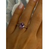 925 Sterling Silver Amethyst Ring Size 6.5