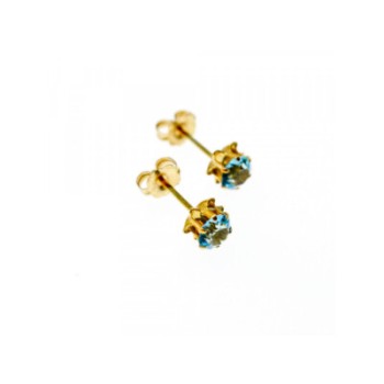 14K YELLOW GOLD TOPAZ EARRINGS
