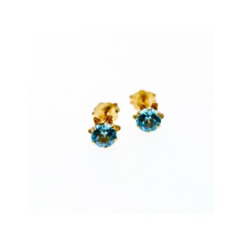 14K YELLOW GOLD TOPAZ EARRINGS