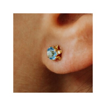 14K YELLOW GOLD TOPAZ EARRINGS