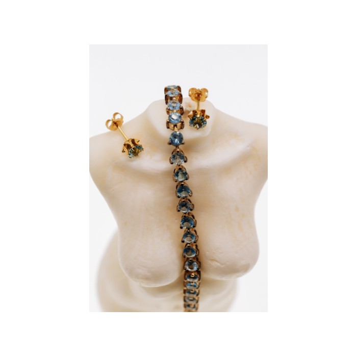 14K YELLOW GOLD TOPAZ EARRINGS