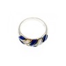 925 STERLING SILVER SODALITE & MOTHER OF PEARL  RING SIZE 11.75