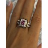 Seta 925 Sterling Silver Gold Plated Spinel Ring Size 10