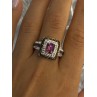 Seta 925 Sterling Silver Gold Plated Spinel Ring Size 10