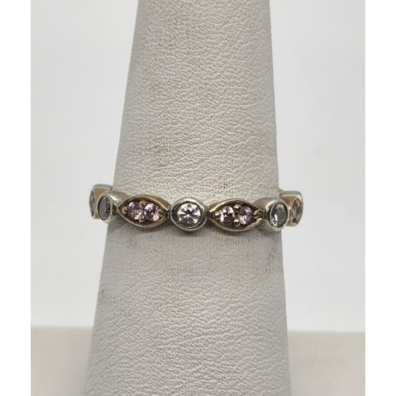 925 Sterling Silver CZ Ring Size 7