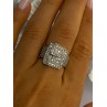 925 Sterling Silver Belt CZ Ring Size 9
