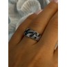 925 Sterling Silver Sapphire Ring Size 7