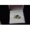 925 Sterling Silver Black Spinel & CZ Ring Size 5.5