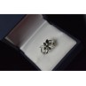 925 Sterling Silver Black Spinel & CZ Ring Size 5.5