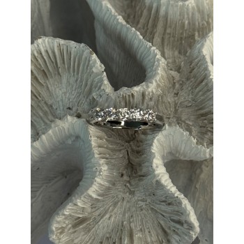 Paj 925 Sterling Silver White Topaz Ring Size 8