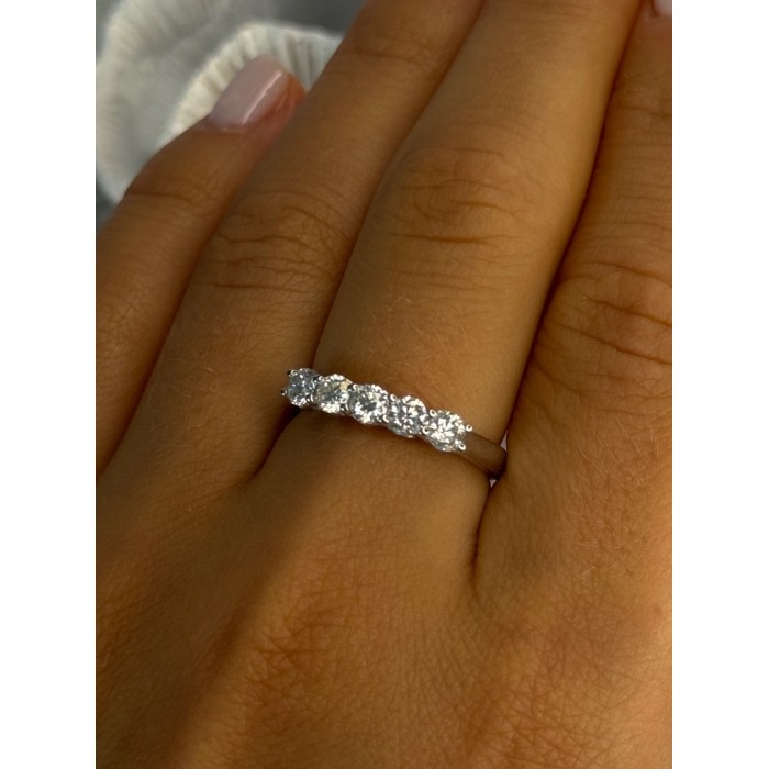 Paj 925 Sterling Silver White Topaz Ring Size 8