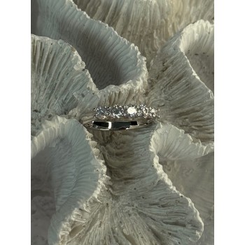 Paj 925 Sterling Silver White Topaz Ring Size 8